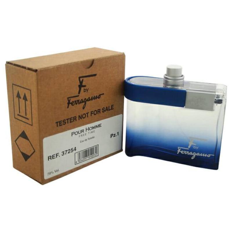 F by Ferragamo Free Time by Salvatore Ferragamo for Men - 3.4 oz EDT Spray (Tester)