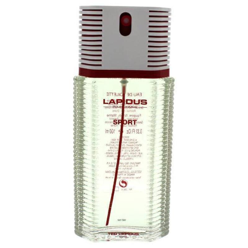 Lapidus Pour Homme Sport by Ted Lapidus for Men - 3.33 oz EDT Spray (Tester)