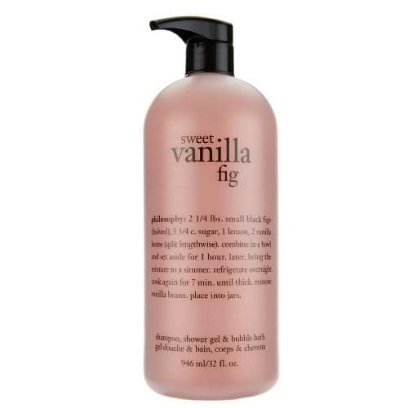 PHILOSOPHY SWEET VANILLA FIG 32 OZ SHAMPOO, SHOWER GEL &amp; BUBBLE BATH