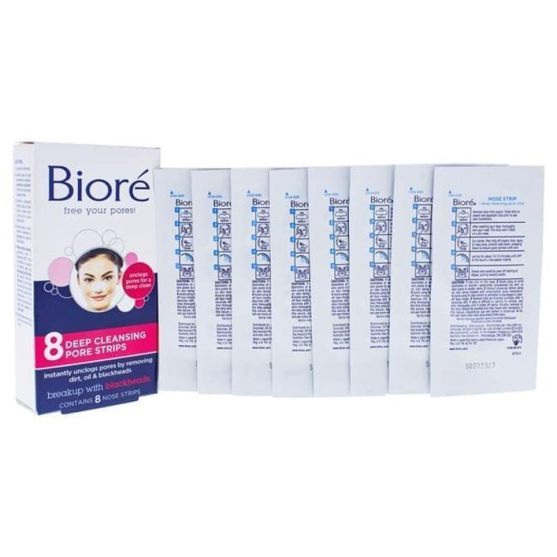 Deep Cleansing Pore Strips by Biore for Unisex - 8 Pc Pore Strips