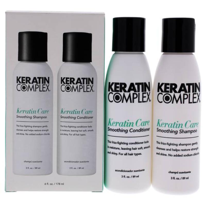 Keratin Complex Care Smoothing Kit by Keratin Complex for Unisex - 2 x 3 oz Shampoo, Conditioner