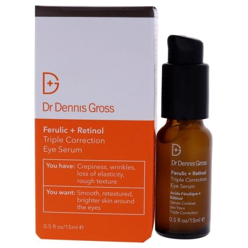 Advanced Retinol Plus Ferulic Triple Correction Eye Serum by Dr. Dennis Gross for Unisex - 0.5 oz Serum