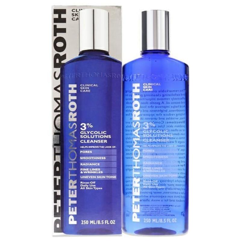 Glycolic 3 Percent Solutions Cleanser by Peter Thomas Roth for Unisex - 8.5 oz Cleanser