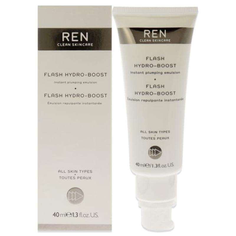 Flash Hydro-Boost Instant Plumping Emulsion by REN for Unisex - 1.3 oz Emulsion