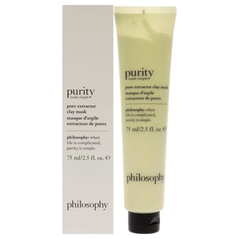 Purity Made Simple Pore Extractor Exfoliating Clay Mask by Philosophy for Unisex - 2.5 oz Mask