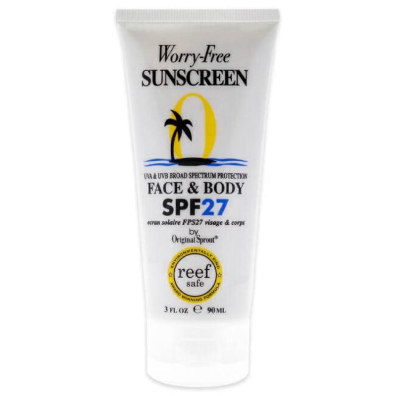 Face and Body Sunscreen SPF 27 by Original Sprout for Unisex - 3 oz Sunscreen