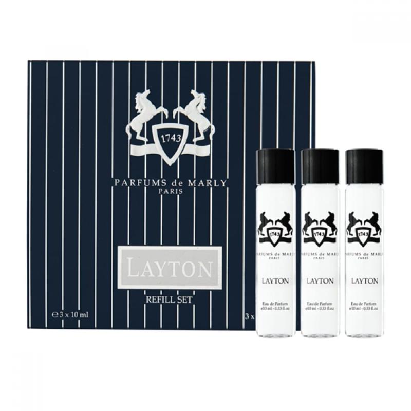 Parfums De Marly Layton Refill Set for Men Eau de Parfum Vials 0.34 oz 10 ml .Includes 3 refills