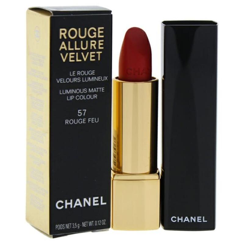 Rouge Allure Velvet Luminous Matte Lip Colour - 57 Rouge Feu by Chanel for Women - 0.12 oz Lipstick