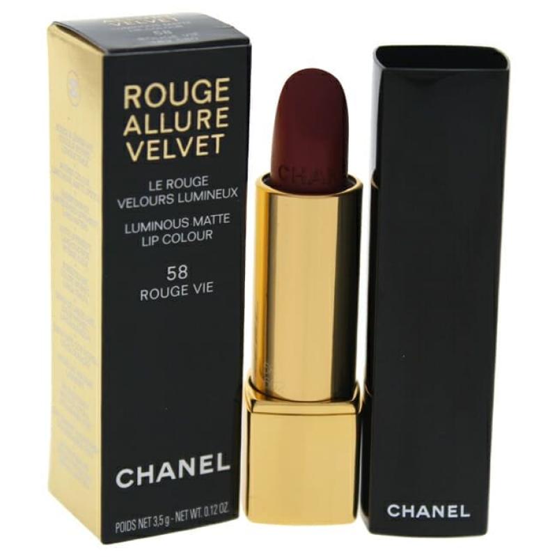 Rouge Allure Velvet Luminous Matte Lip Colour - 58 Rouge Vie by Chanel for Women - 0.12 oz Lipstick