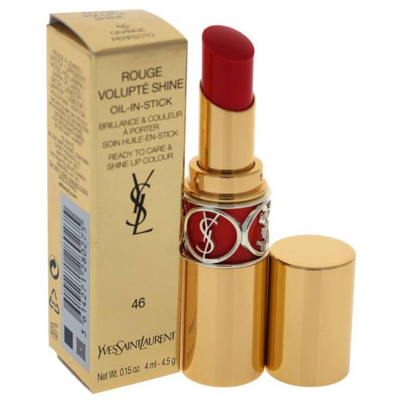 Rouge Volupte Shine Oil-In-Stick Lipstick - 46 Orange Perfecto by Yves Saint Laurent for Women - 0.11 oz Lipstick