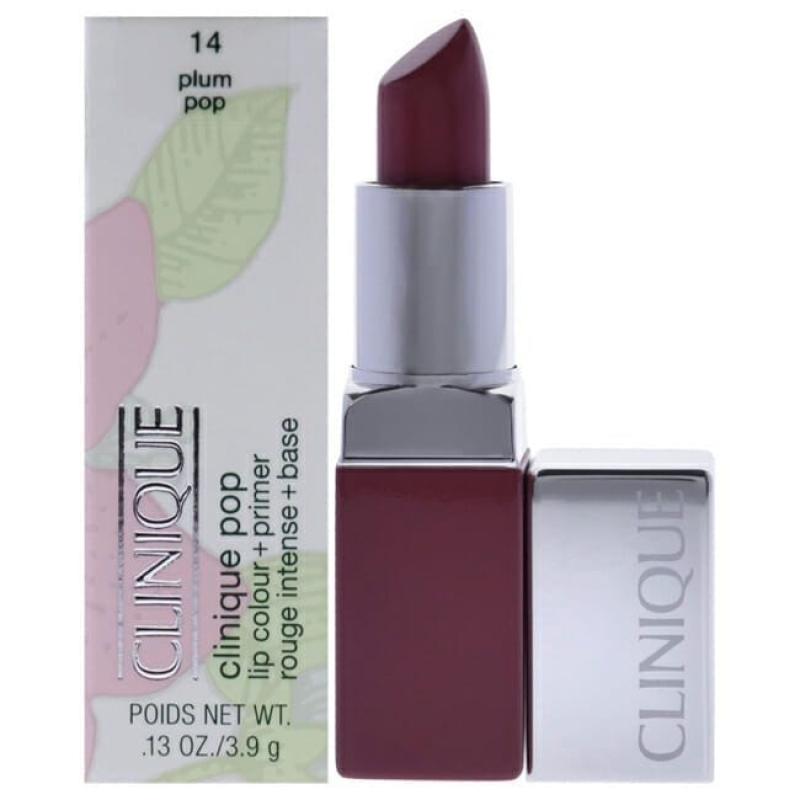 Clinique Pop Lip Colour Plus Primer - 14 Plum Pop by Clinique for Women - 0.13 oz Lipstick