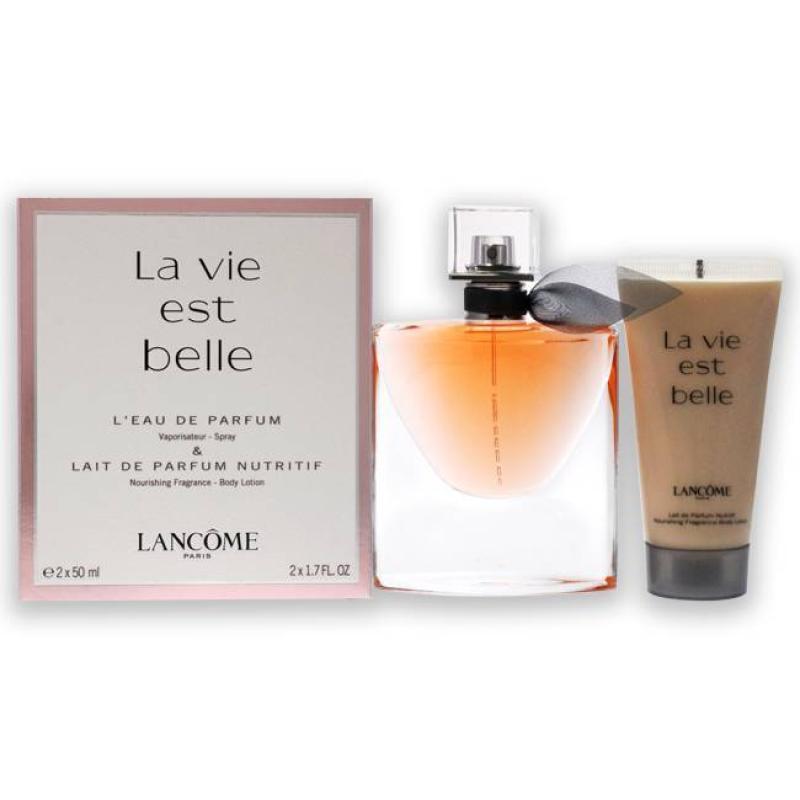 La Vie Est Belle by Lancome for Women - 2 Pc Gift Set 1.7oz Leau De Parfum Natural Spray, 1.7oz Body Lotion