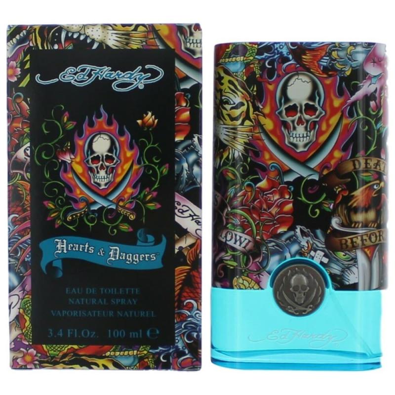 Ed Hardy Hearts &amp; Daggers By Christian Audigier, 3.4 Oz Eau De Toilette Spray For Men