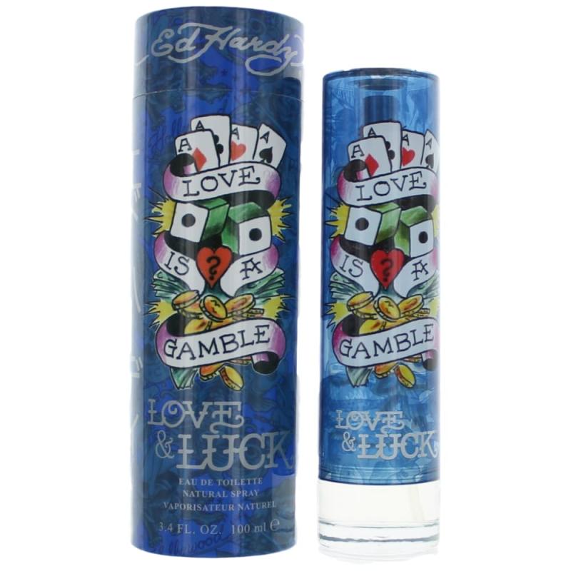 Ed Hardy Love &amp; Luck By Christian Audigier, 3.4 Oz Eau De Toilette Spray For Men