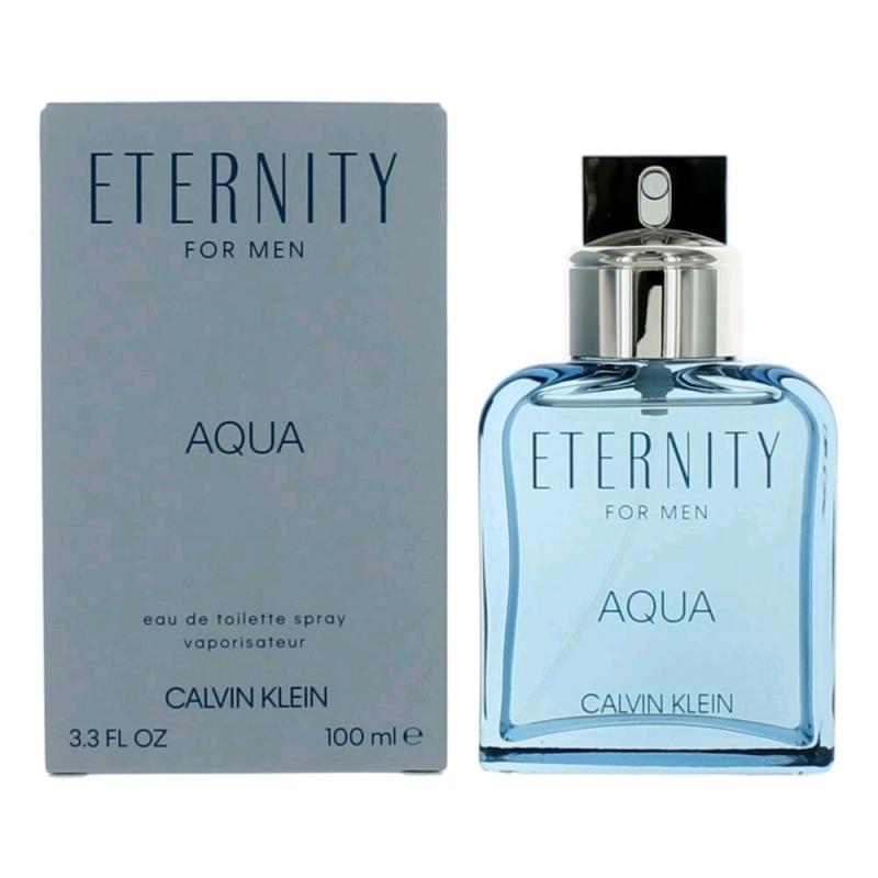 Eternity Aqua By Calvin Klein, 3.4 Oz Eau De Toilette Spray For Men