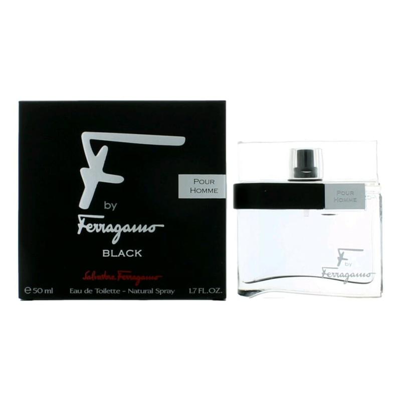 F Black By Salvatore Ferragamo, 1.7 Oz Eau De Toilette Spray For Men