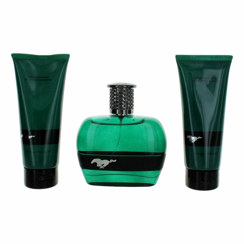 Mustang Green By Mustang, 3 Piece Gift Set For Men