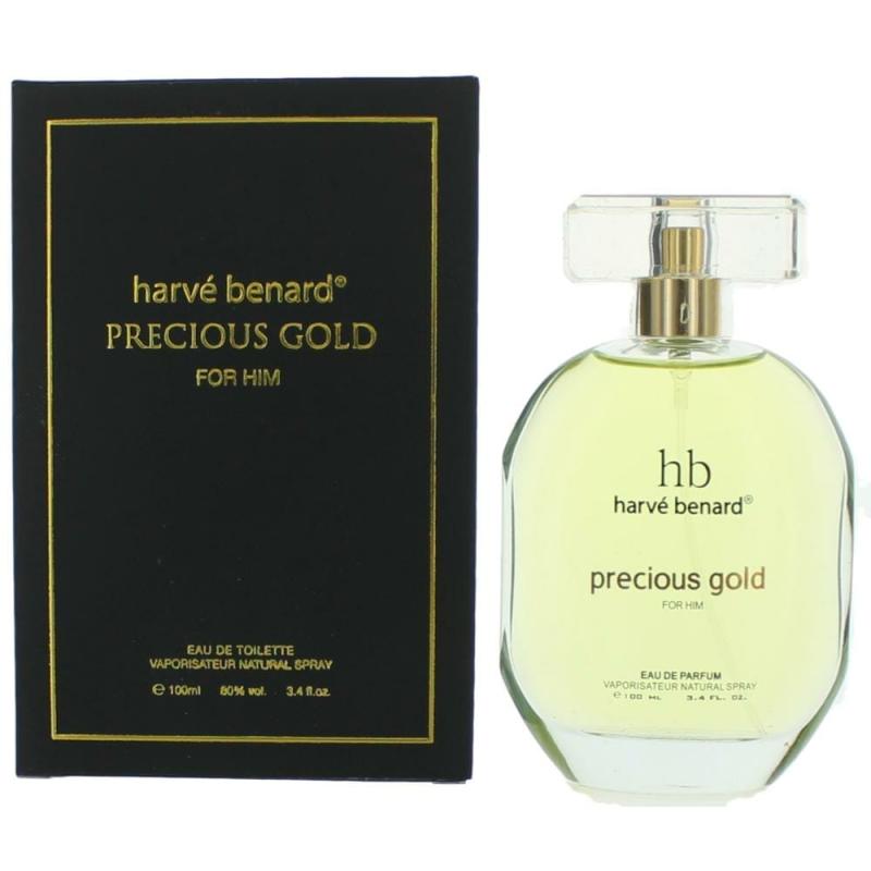 Precious Gold By Harve Bernard, 3.4 Oz Eau De Parfum Spray For Men