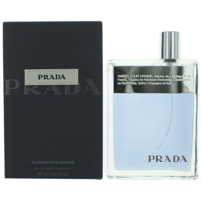 Prada Amber By Prada, 3.4 Oz Eau De Toilette Spray For Men