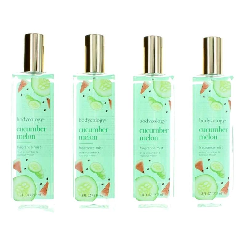 Cucumber Melon By Bodycology, 4 Pack 8 Oz Fragrance Mist For Women