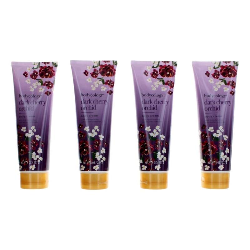 Dark Cherry Orchid By Bodycology, 4 Pack 8 Oz Moisturizing Body Cream For Women