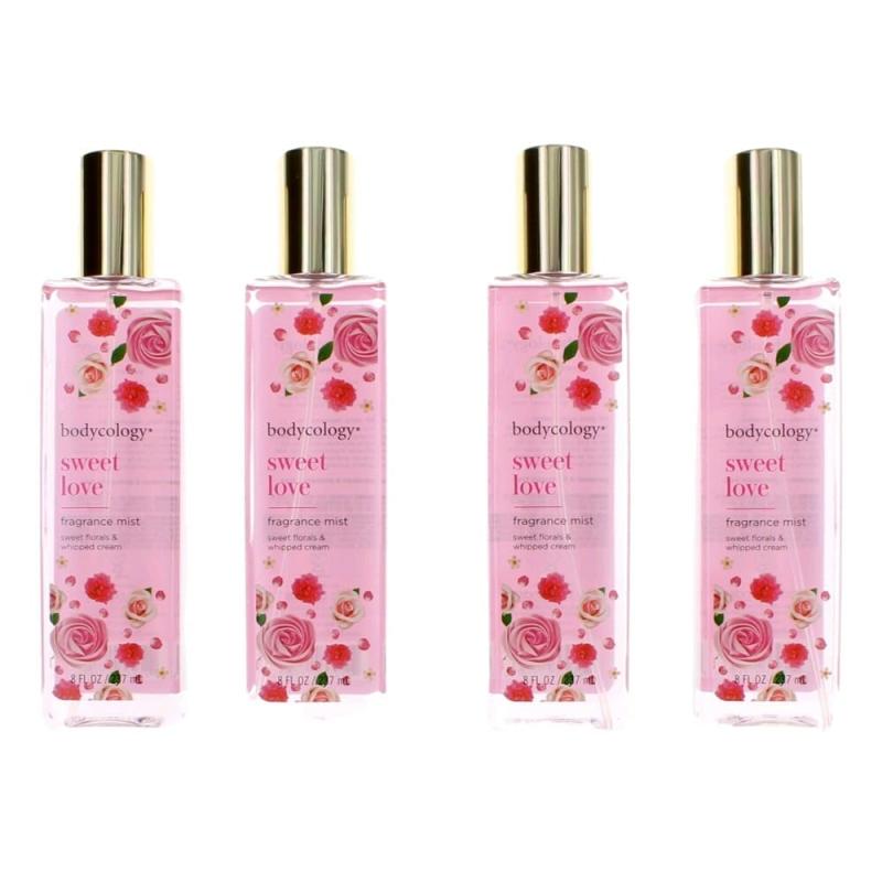 Sweet Love By Bodycology, 4 Pack 8 Oz Fragrance Mist For Women