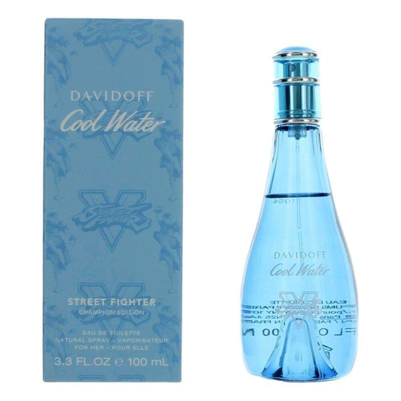 Cool Water Street Fighter Champion Edition By Davidoff, 3.3 Oz Eau De Toilette Spray For Women