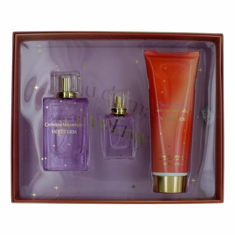 Violet Gem By Catherine Malandrino, 3 Piece Gift Set For Women