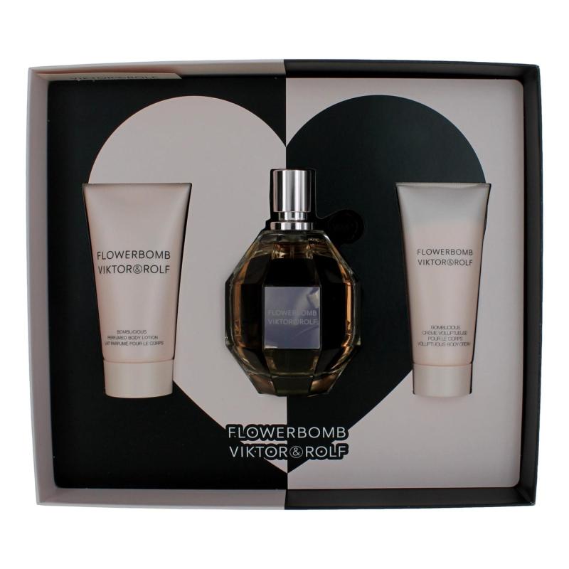 Flowerbomb By Viktor &amp; Rolf, 3 Piece Gift Set For Women