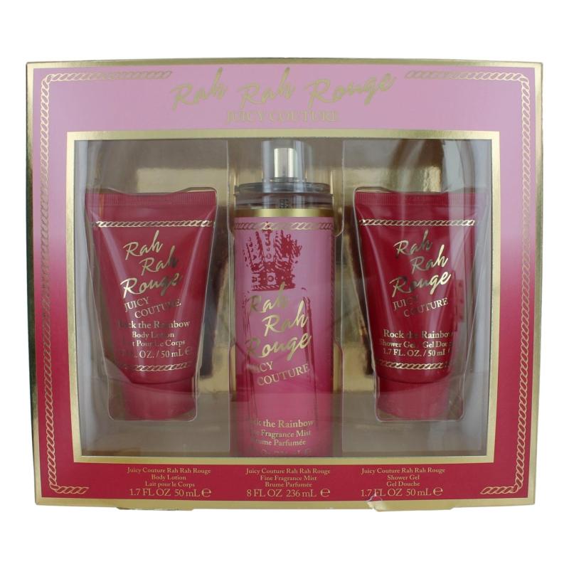 Rah Rah Rouge By Juicy Couture, 3 Piece Gift Set For Women