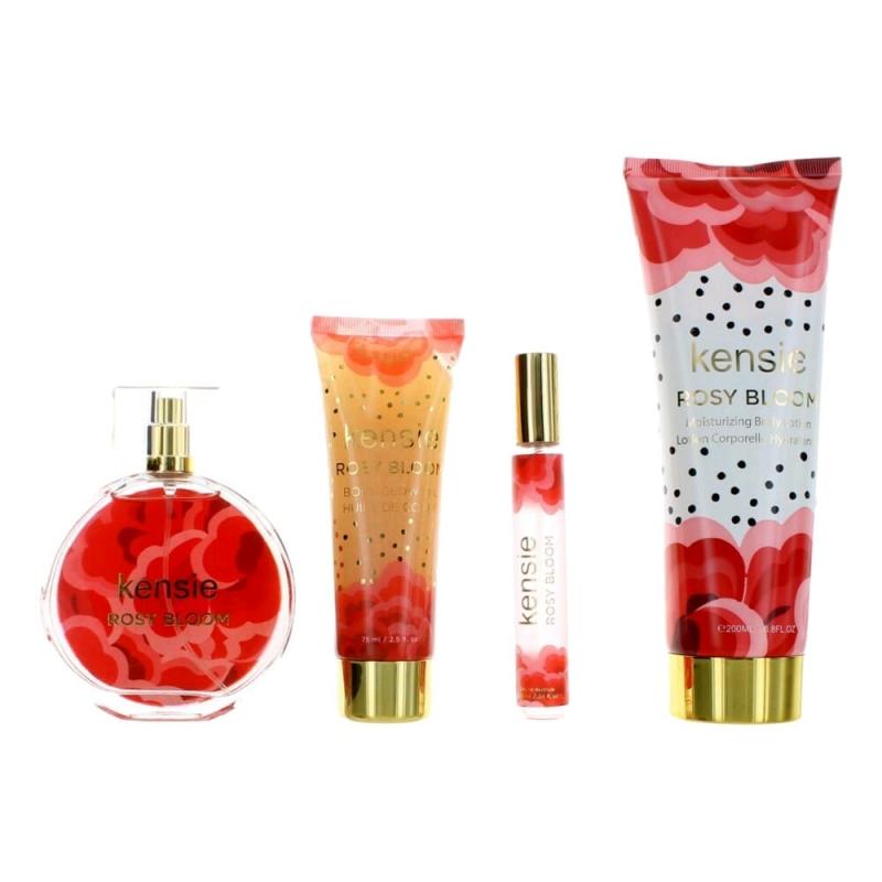 Kensie Rosy Bloom By Kensie, 4 Piece Gift Set For Women