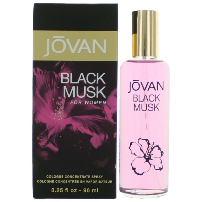 Jovan Black Musk By Coty, 3.25 Oz Cologne Concentrate Spray For Women