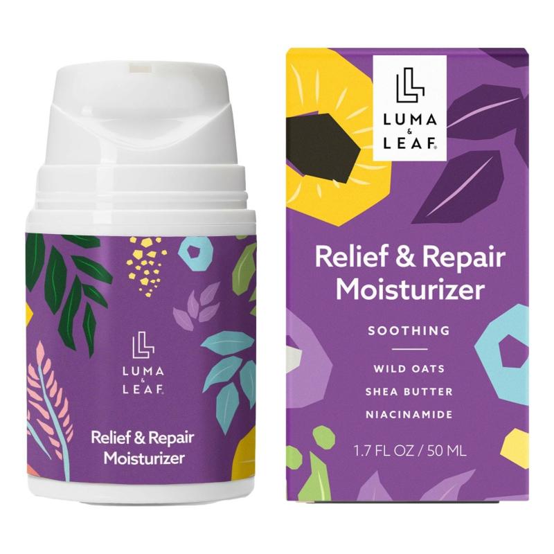 Luma &amp; Leaf Relief &amp; Repair Moisturizer By Luma &amp; Leaf, 1.7 Oz Oat + Niacinamide Moisturizer