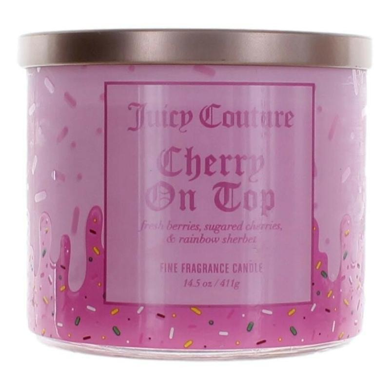 Juicy Couture 14.5 Oz Soy Wax Blend 3 Wick Candle - Cherry On Top