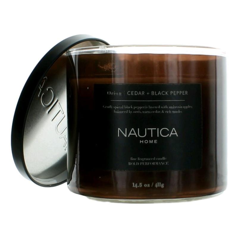 Nautica 14.5 Oz Soy Wax Blend 3 Wick Candle - Orion Cedar &amp; Black Pepper