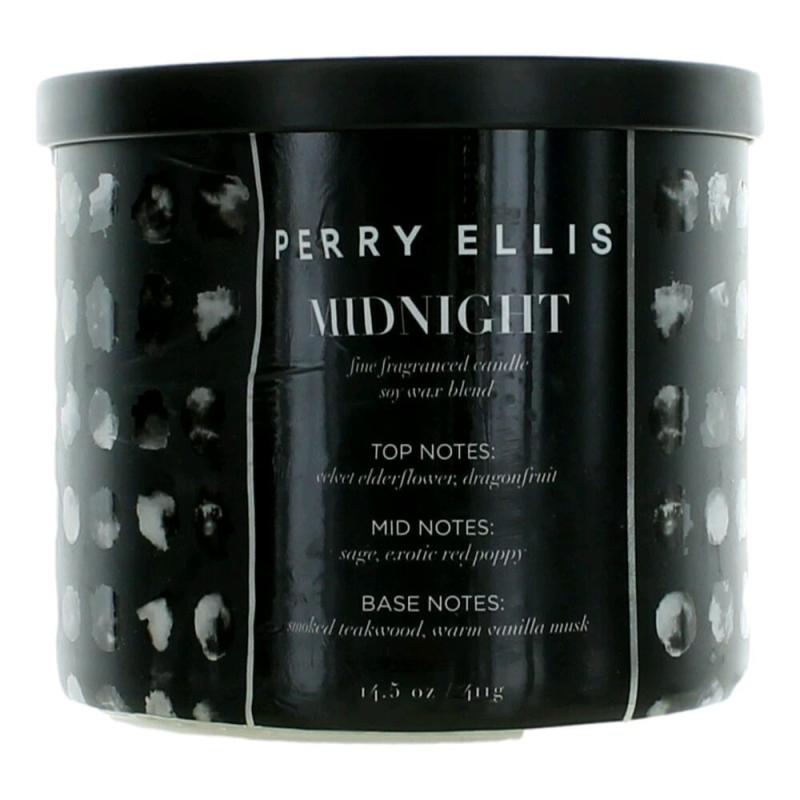 Perry Ellis 14.5 Oz Soy Wax Blend 3 Wick Candle - Midnight